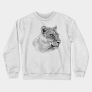 Lioness Looking into Distance | African Wildlife Crewneck Sweatshirt